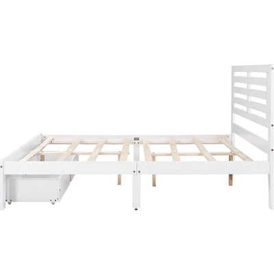 White Solid and Manufactured Wood Full Bed - Standard Beds