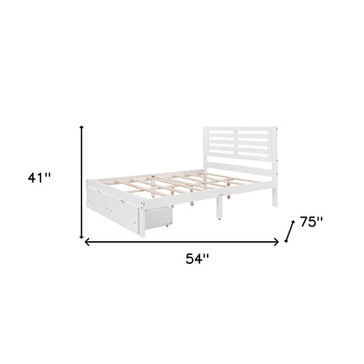 White Solid and Manufactured Wood Full Bed - Standard Beds