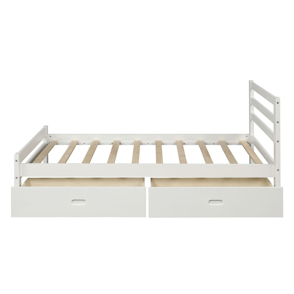 White Solid and Manufactured Wood Full Bed - Standard Beds