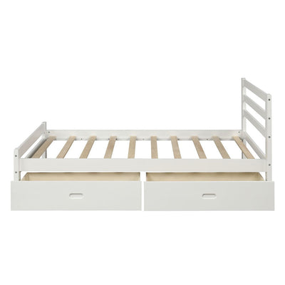 White Solid and Manufactured Wood Full Bed - Standard Beds