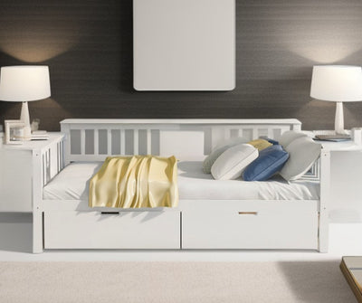 White Solid and Manufactured Wood Full Bed - Standard Beds