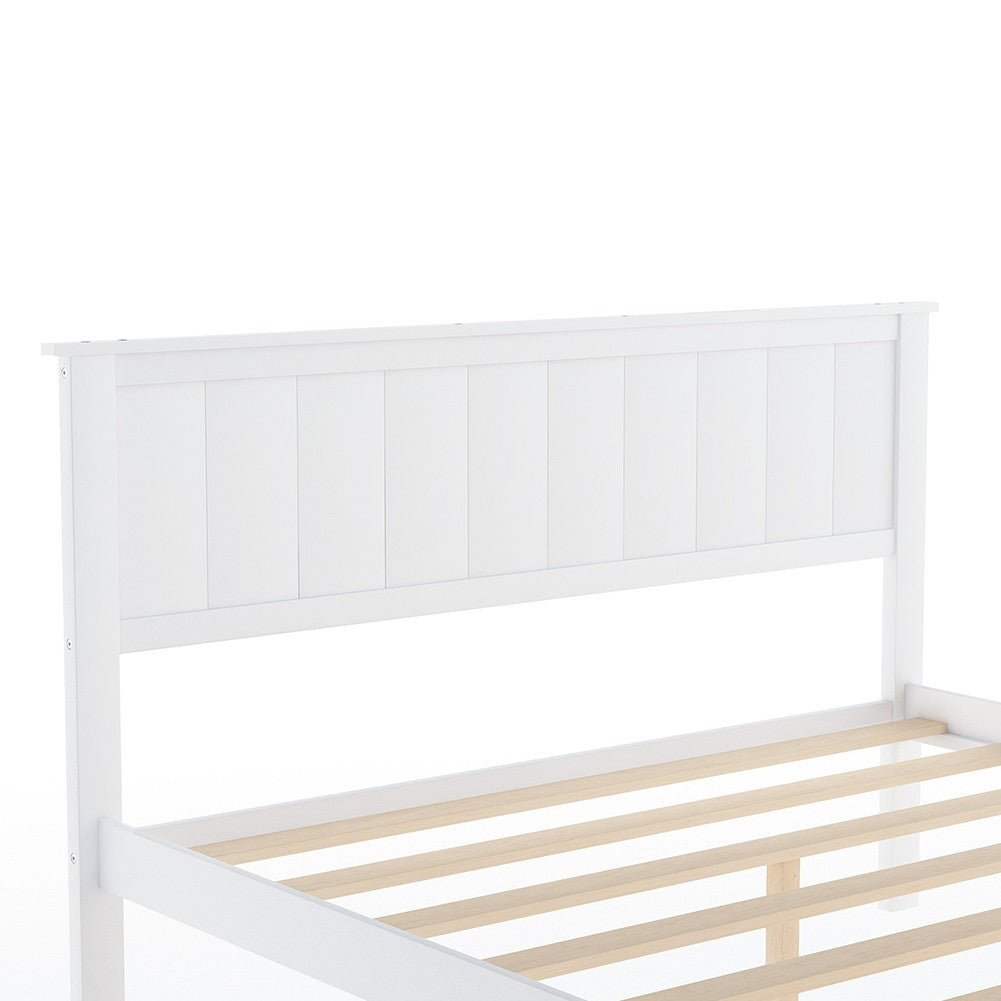 White Solid and Manufactured Wood Full Bed - Standard Beds