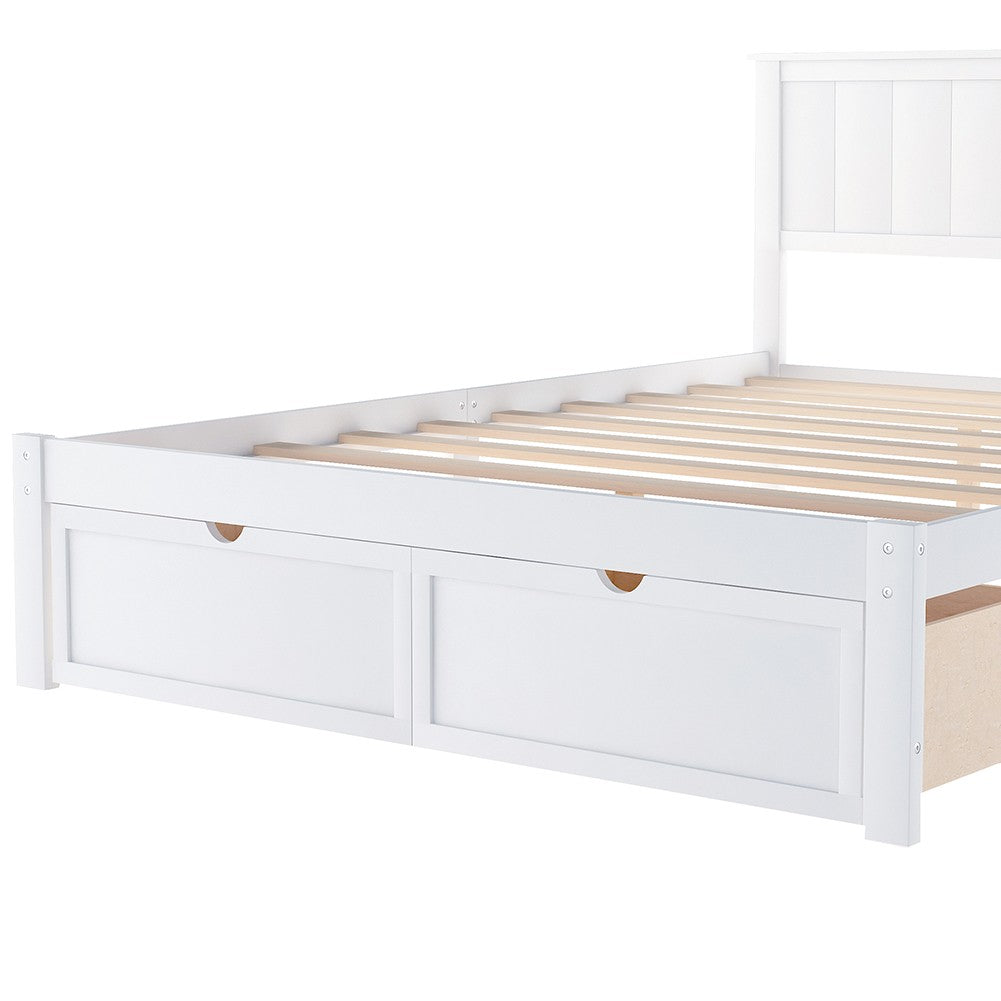 White Solid and Manufactured Wood Full Bed - Standard Beds