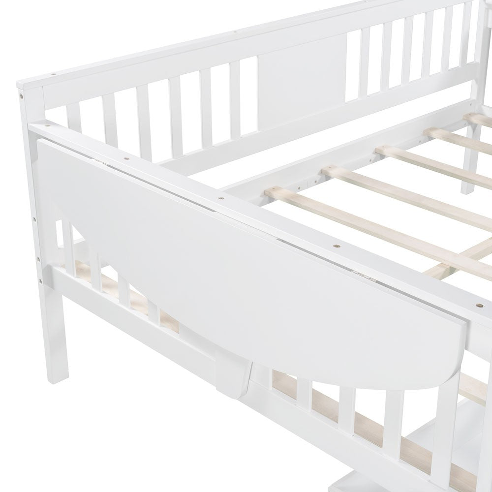 White Solid and Manufactured Wood Full Bed - Standard Beds