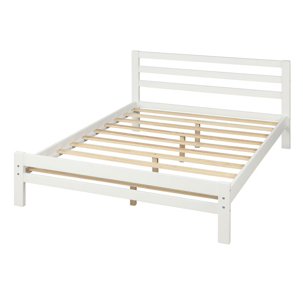 White Solid and Manufactured Wood Full Bed - Standard Beds