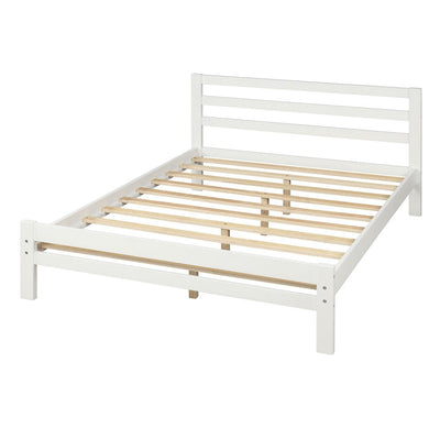 White Solid and Manufactured Wood Full Bed - Standard Beds