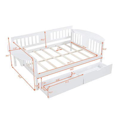 White Solid and Manufactured Wood Full Bed - Standard Beds