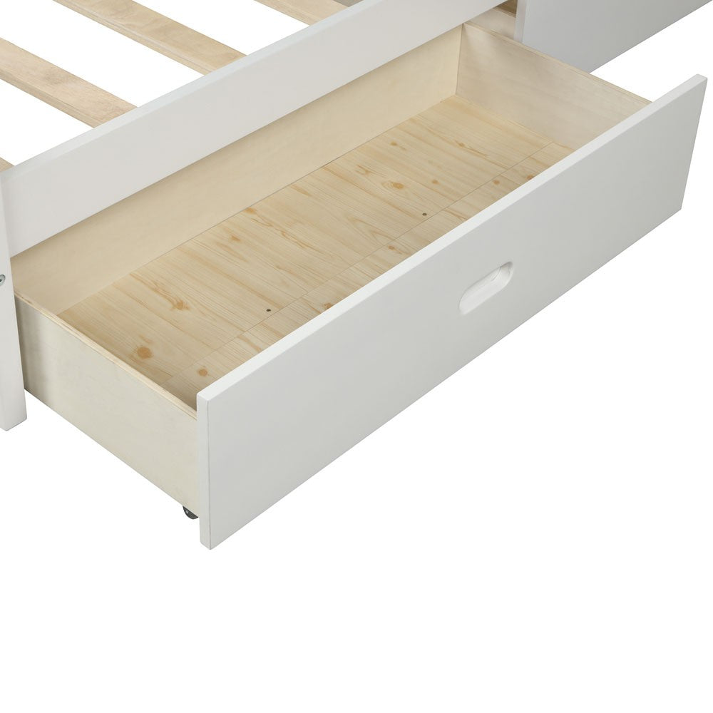 White Solid and Manufactured Wood Full Bed - Standard Beds