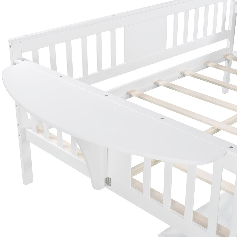 White Solid and Manufactured Wood Full Bed - Standard Beds