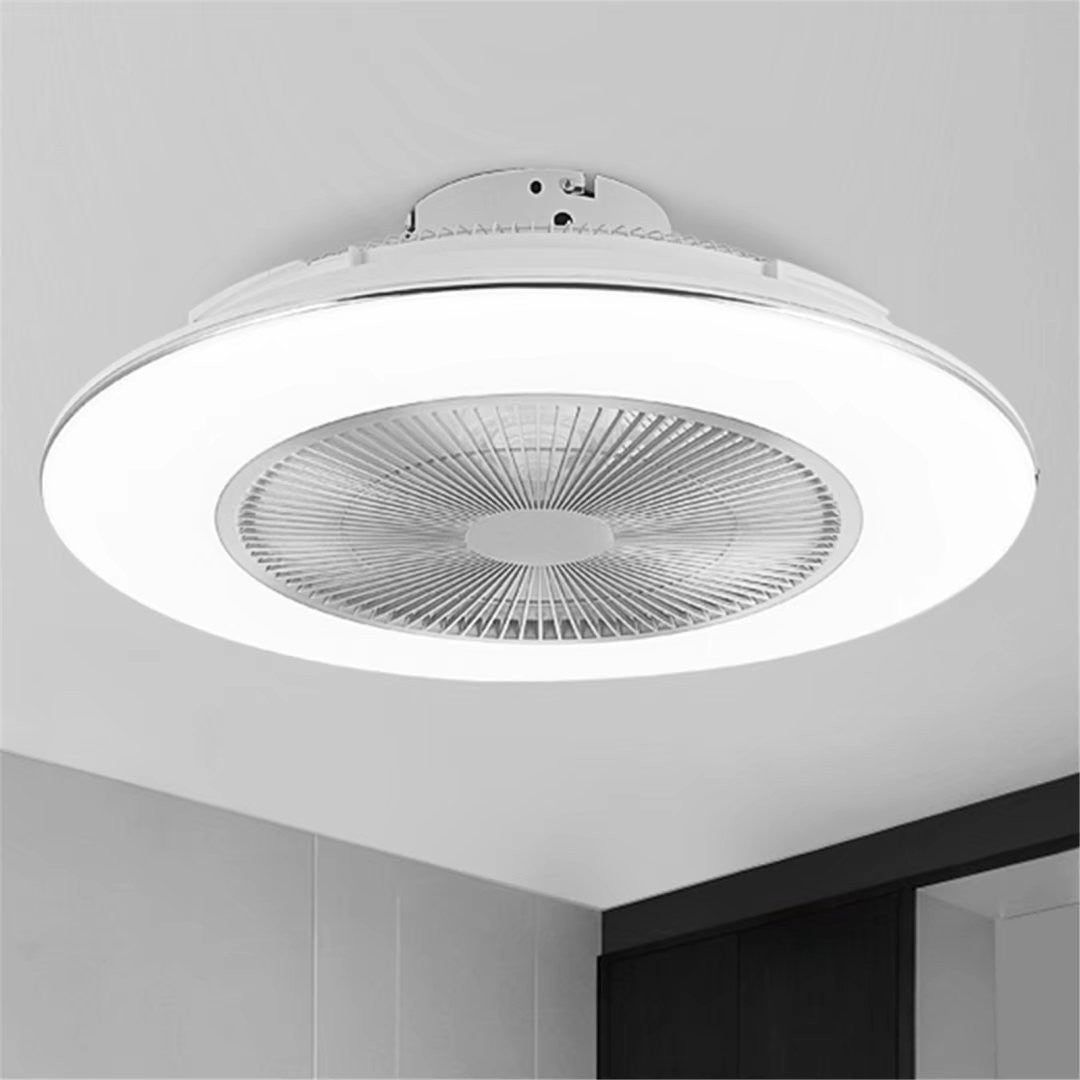 White Stylish LED Ceiling Lamp And Fan - Ceiling Fans