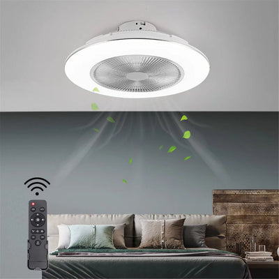 White Stylish LED Ceiling Lamp And Fan - Ceiling Fans