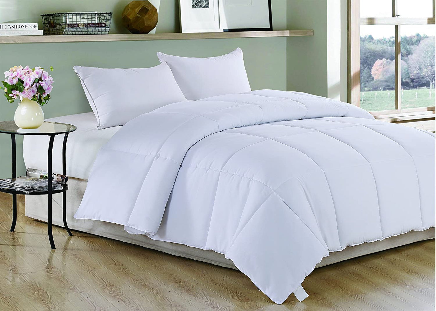 White Twin Microfiber Thread Count Down Alternative Duvet Insert - Down Comforters and Duvets