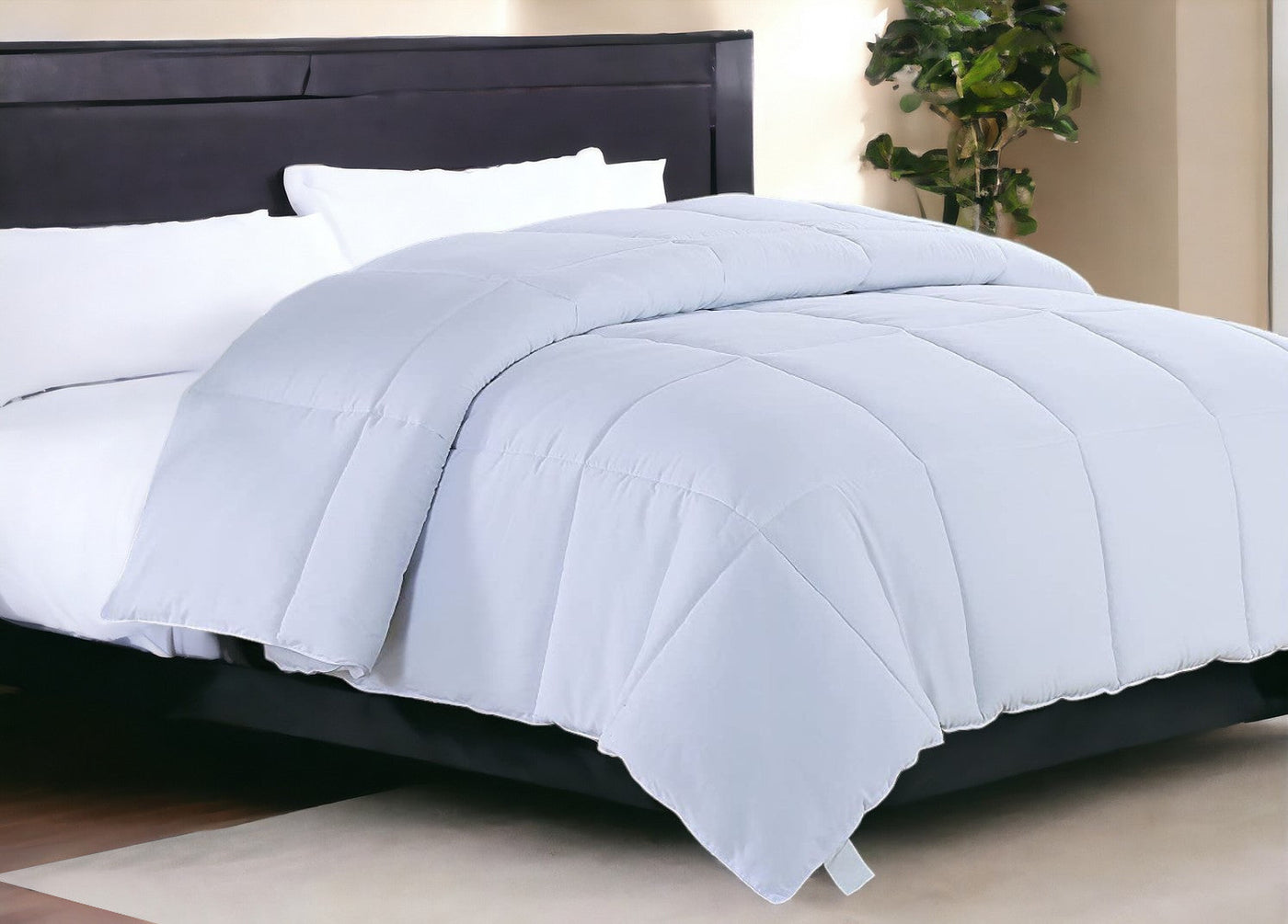 White Twin Microfiber Thread Count Down Alternative Duvet Insert - Down Comforters and Duvets