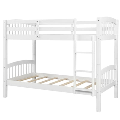 White Twin Over Twin Bunk Bed - Bunk Beds