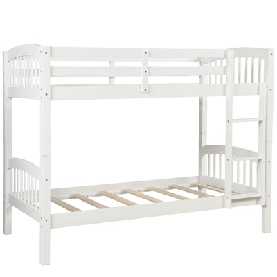 White Twin Over Twin Bunk Bed - Bunk Beds