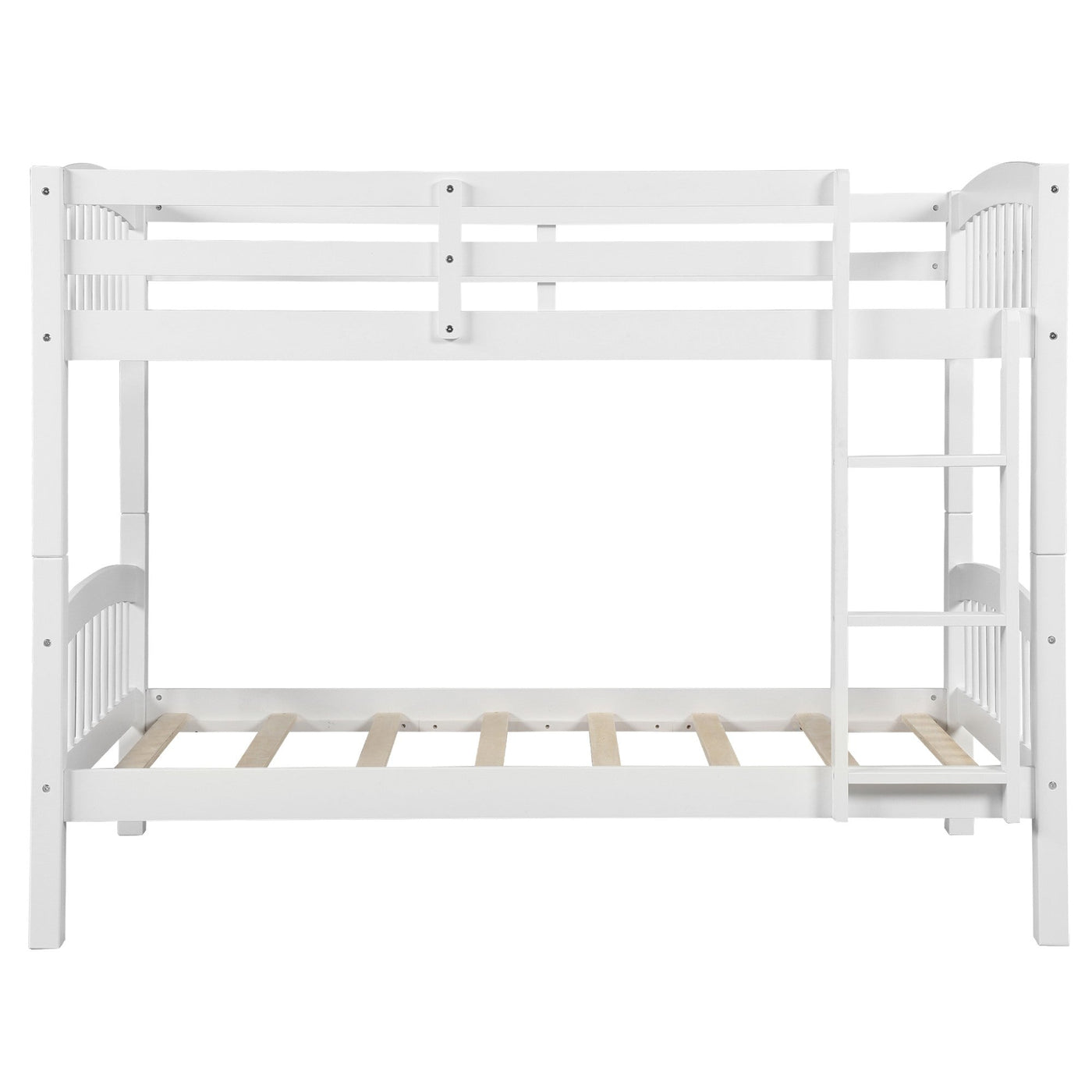 White Twin Over Twin Bunk Bed - Bunk Beds