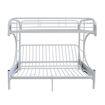 White Twin Over Full Futon Bunk Bed - Bunk Beds