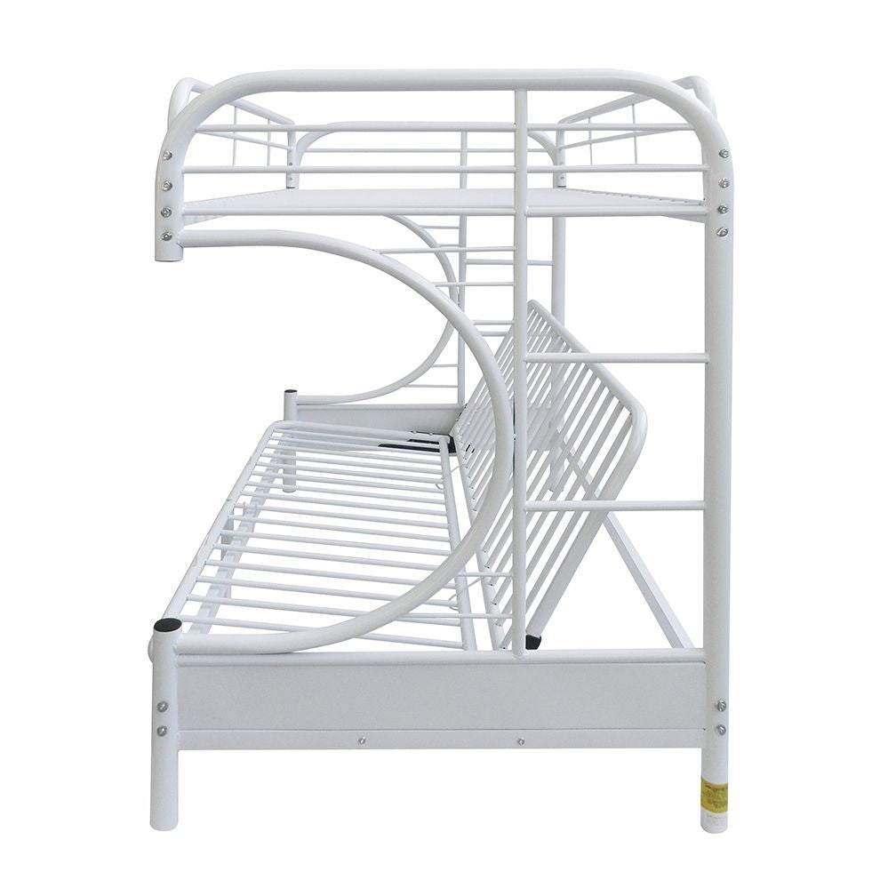 White Twin Over Full Futon Bunk Bed - Bunk Beds