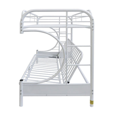 White Twin Over Full Futon Bunk Bed - Bunk Beds