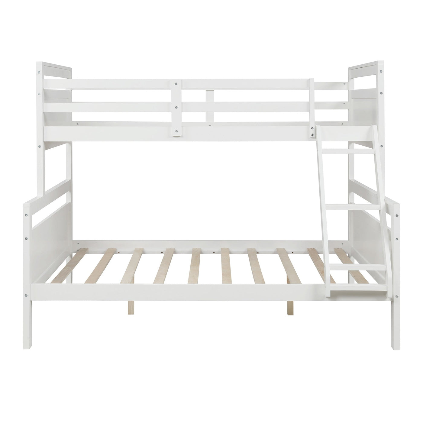 White Twin Over Full Size Bunk Bed - Bunk Beds