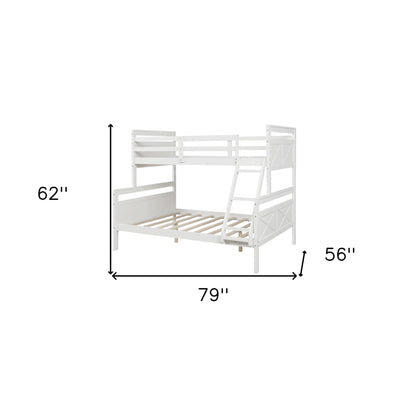 White Twin Over Full Size Bunk Bed - Bunk Beds