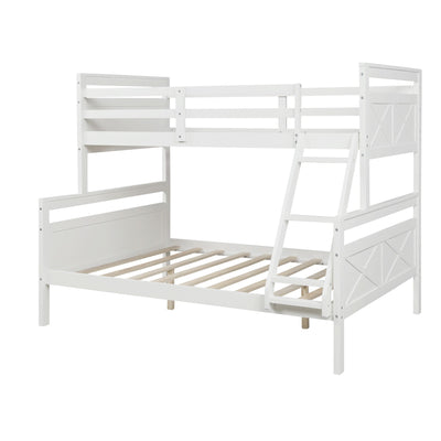 White Twin Over Full Size Bunk Bed - Bunk Beds