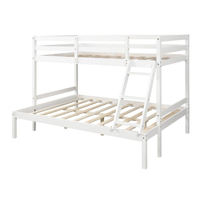 White Twin Size Full Size Bunk Bed - Bunk Beds