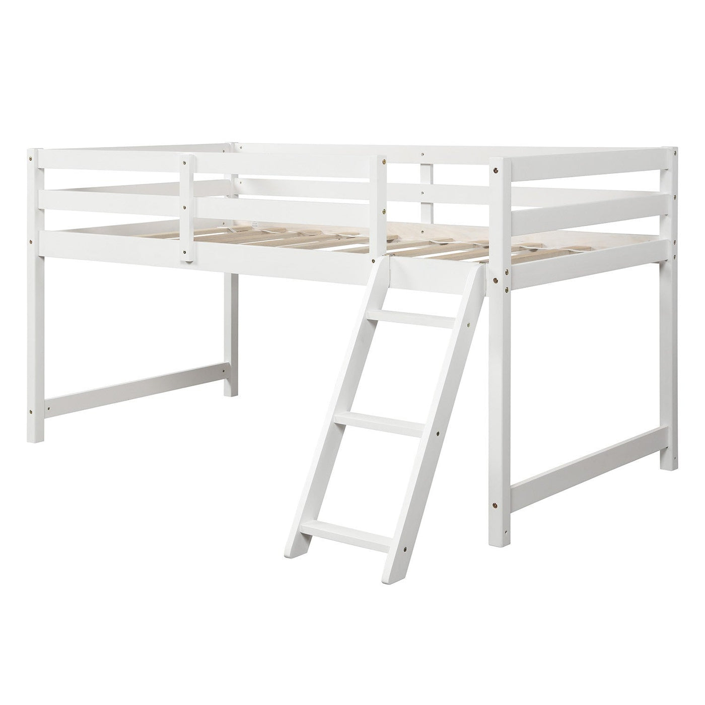 White Twin Size Full Size Bunk Bed - Bunk Beds