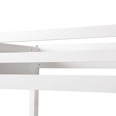 White Twin Size High Loft Bed - Loft Beds