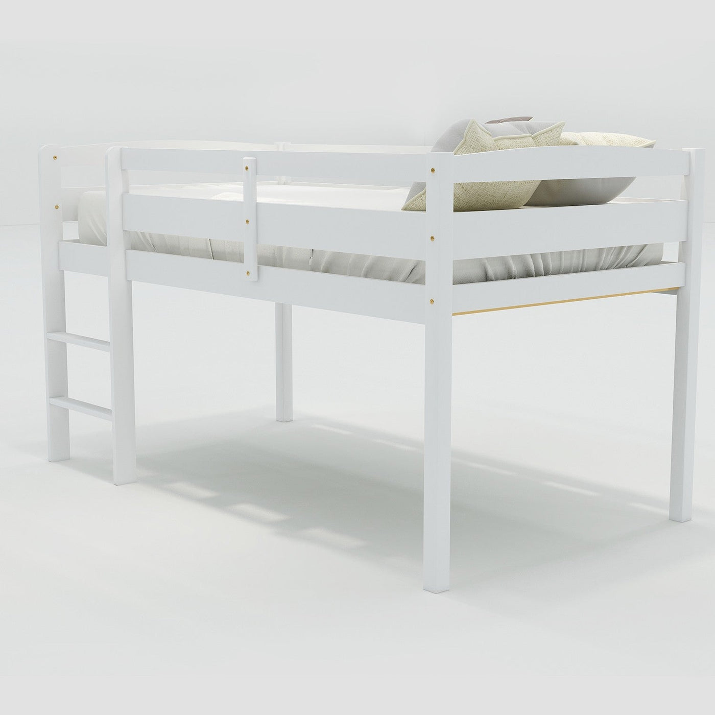 White Twin Size Lof Loft Bed - Loft Beds