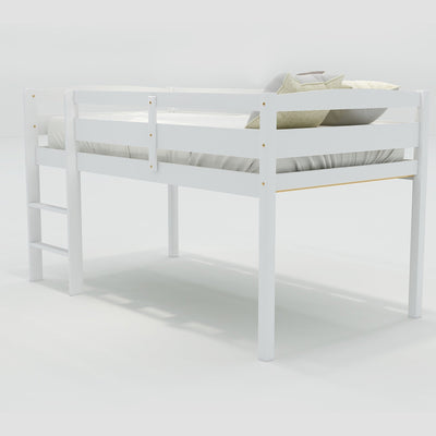 White Twin Size Lof Loft Bed - Loft Beds