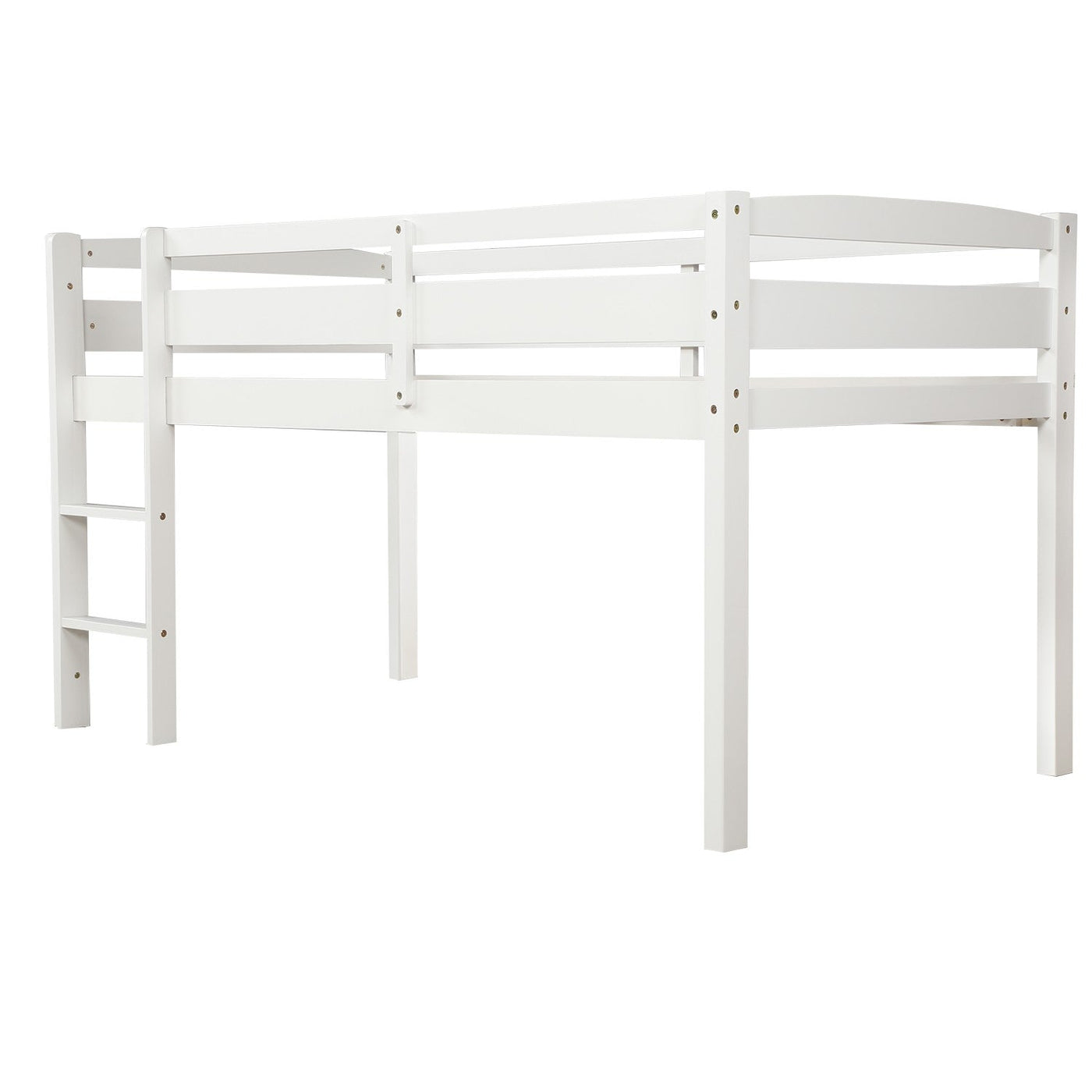 White Twin Size Lof Loft Bed - Loft Beds