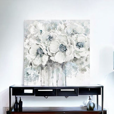 Winter Blues Flower Unframed Print Wall Art - 20’x20’ - Wall Art