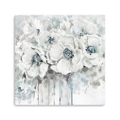 Winter Blues Flower Unframed Print Wall Art - Wall Art