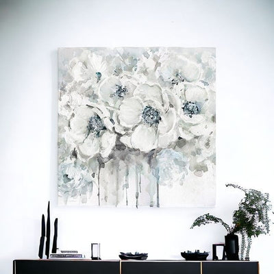 Winter Blues Flower Unframed Print Wall Art - 40’x40’ - Wall Art