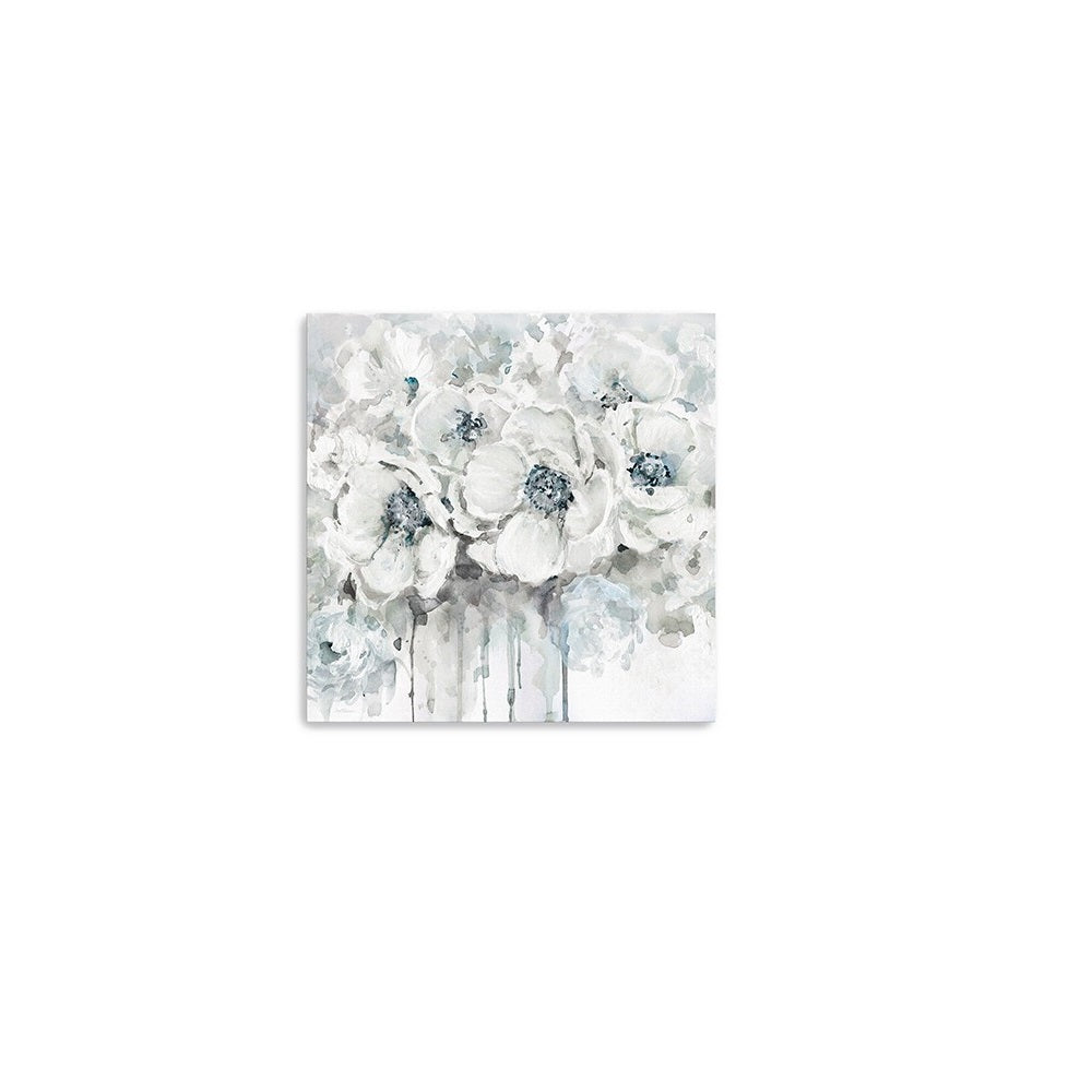 Winter Blues Flower Unframed Print Wall Art - Wall Art