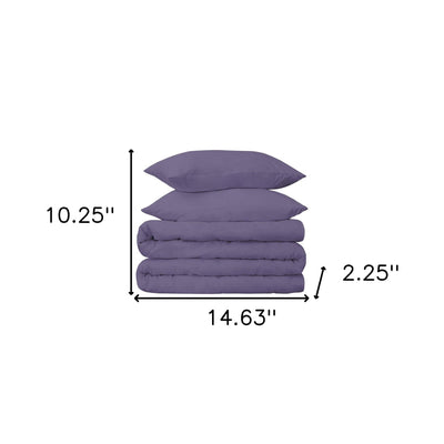 Wisteria Twin Cotton Blend 650 Thread Count Washable Duvet Cover Set - Down Comforters and Duvets