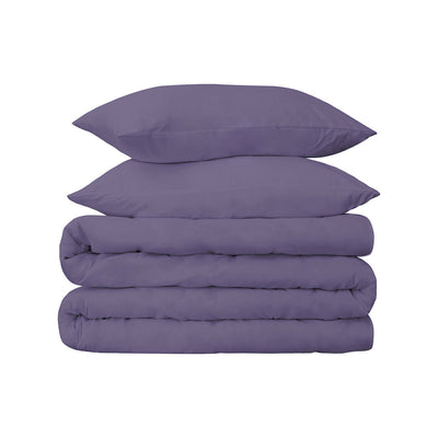 Wisteria Twin Cotton Blend 650 Thread Count Washable Duvet Cover Set - Down Comforters and Duvets