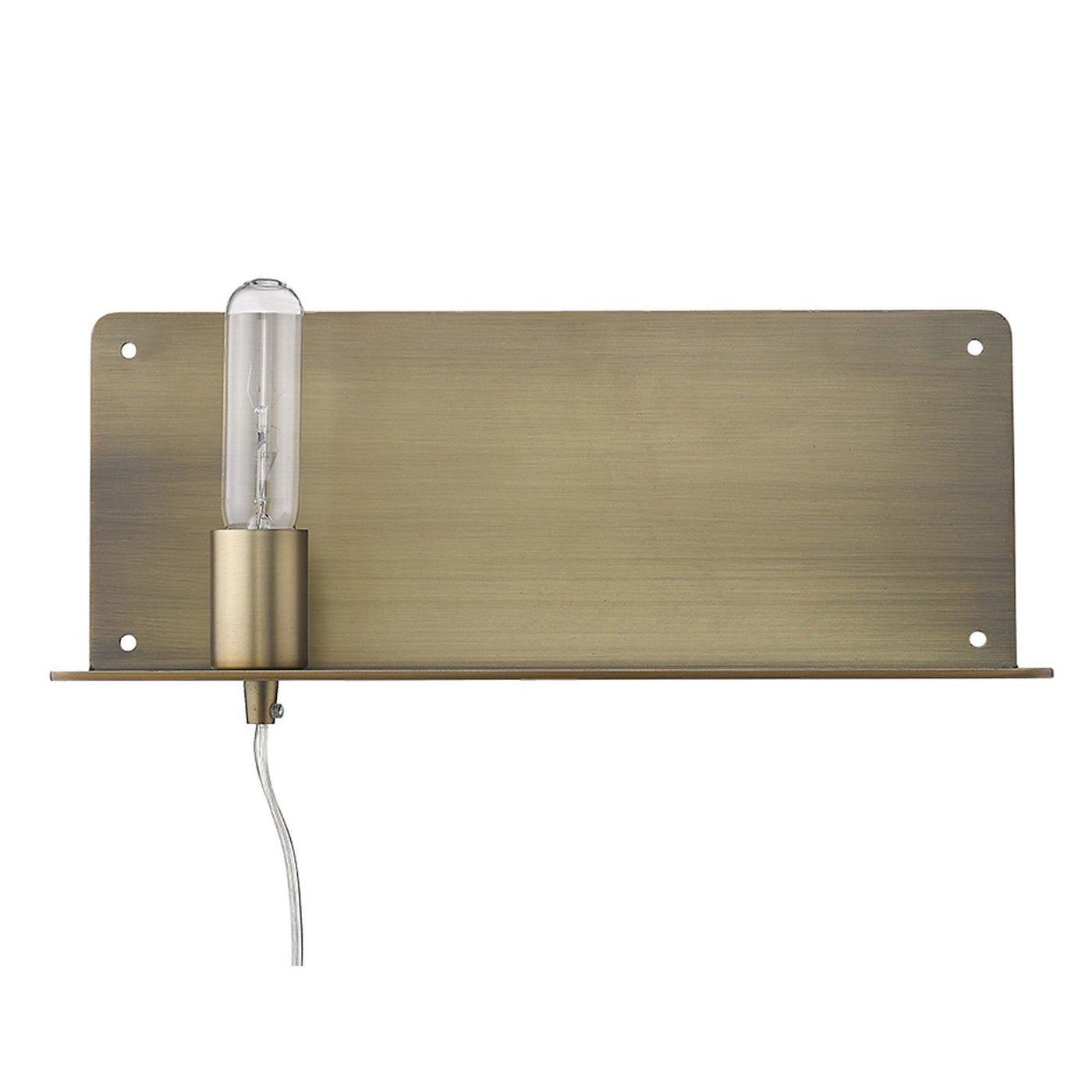 XL Dull Gold Shelf Wall Light - Wall Lighting