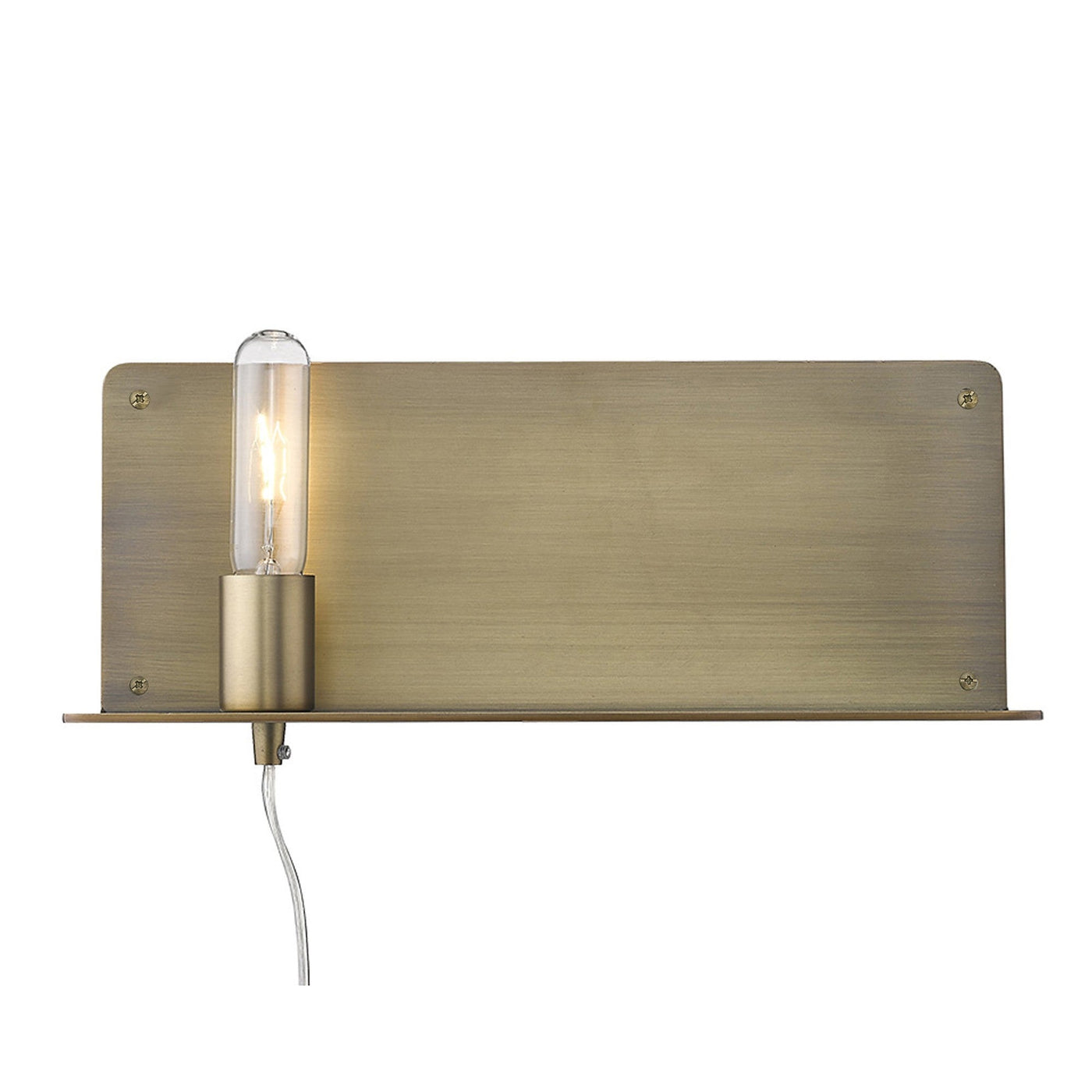 XL Dull Gold Shelf Wall Light - Wall Lighting