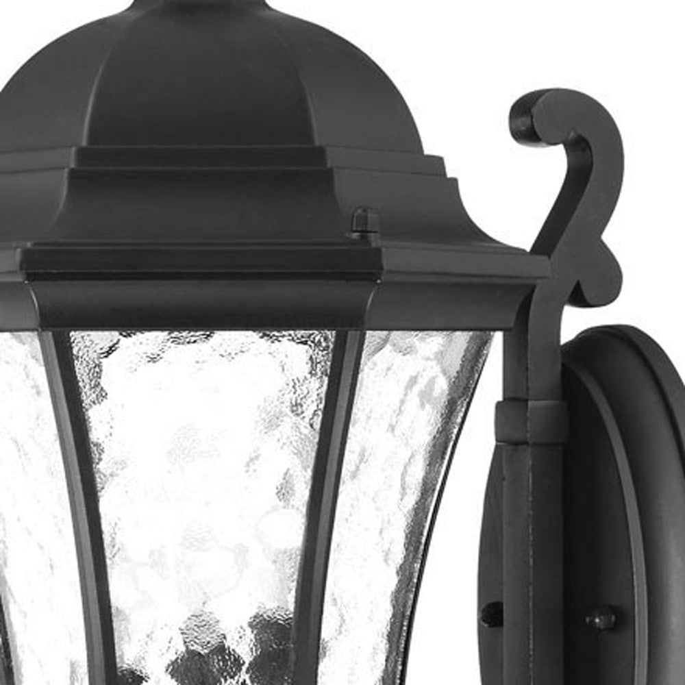 XL Matte Black Tapered Lantern Wall Light - Wall Lighting