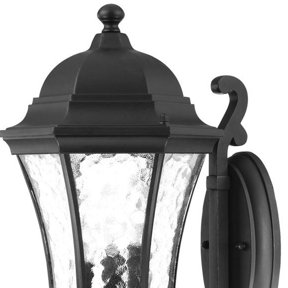 XL Matte Black Tapered Lantern Wall Light - Wall Lighting