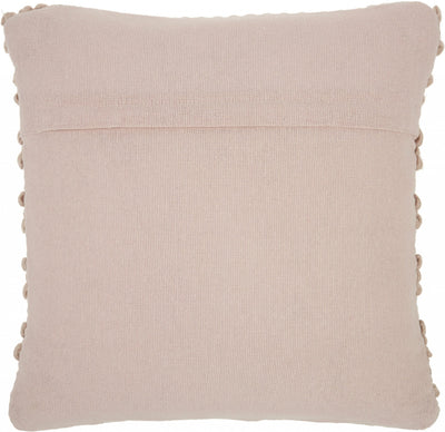 Xl Rose Pink Pom-Pom Detailed Throw Pillow - Accent Throw Pillows