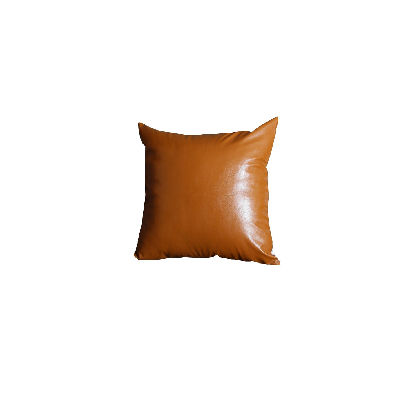 Xl Rustic Brown Faux Leather Lumbar Pillow Cover - Accent Throw Pillows