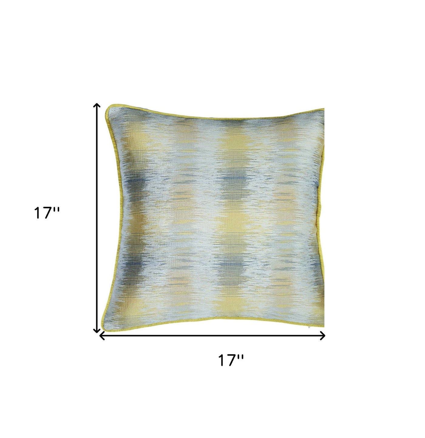 Yellow And Gray Blurred Lines Decorative Throw Pillow Cover - Accent Throw Pillows