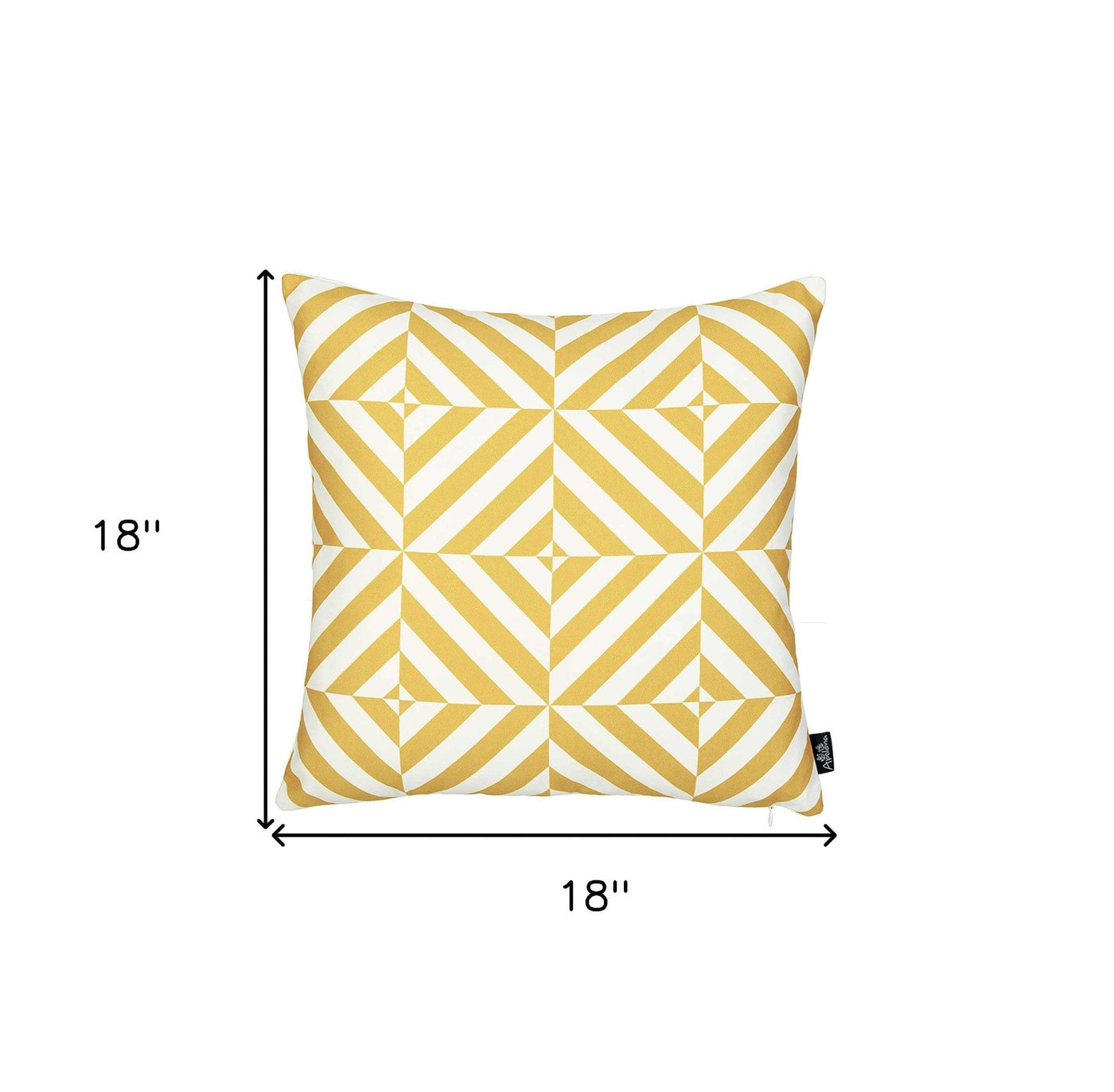 Yellow And White Geometric Squares Decorative Throw Pillow Cover - Accent Throw Pillows