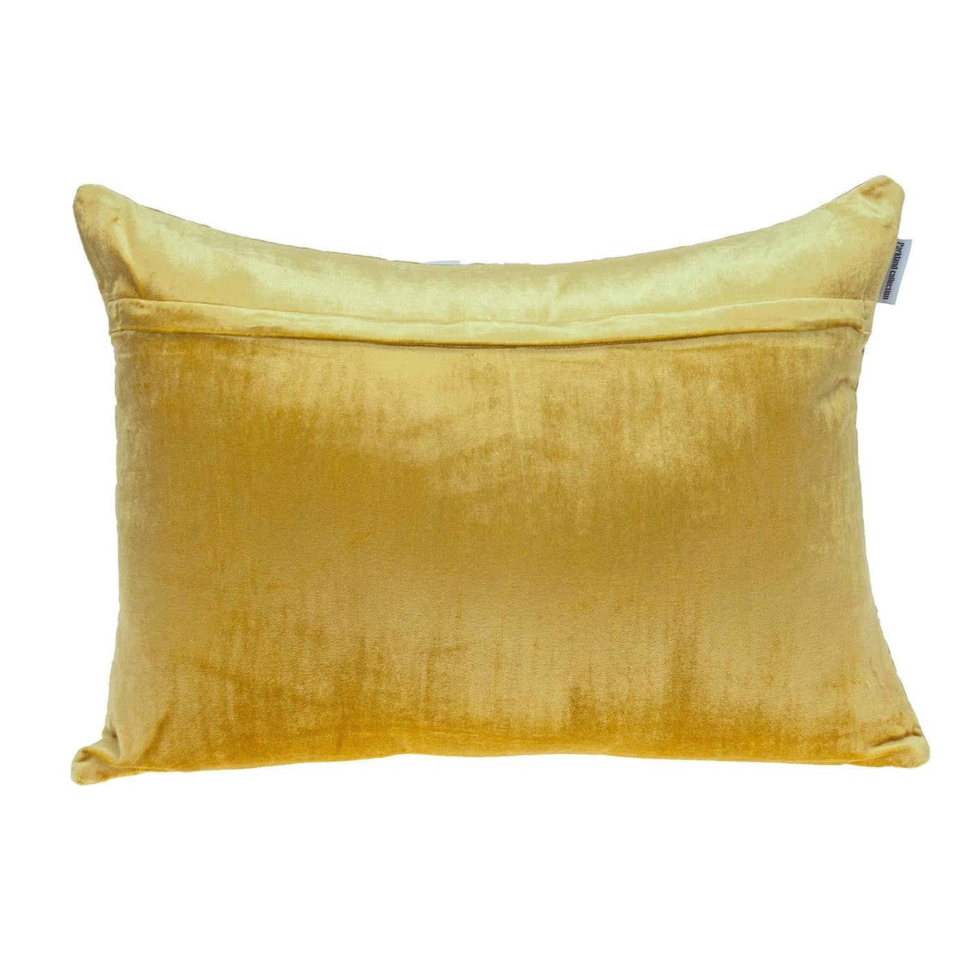 Yellow Quilted Velvet Zig Zag Decorative Lumbar Pillow - Accent Throw Pillows